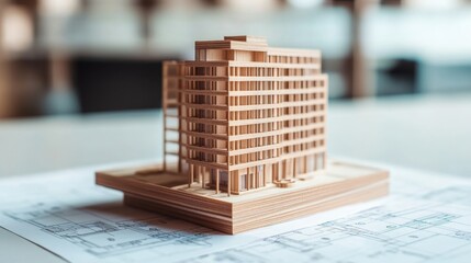 Poster - Architectural model showcase design studio 3d rendering creative workspace close-up innovative concepts