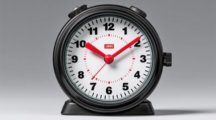 Poster - classic wall clock on a white background indicating time management and anticipation in daily life