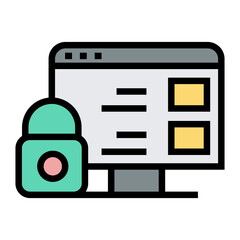 Poster - data security vector icon