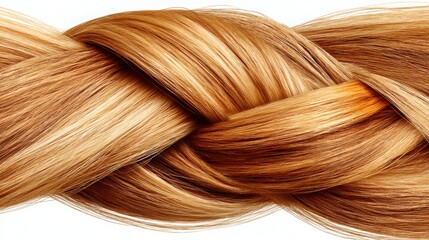 Poster - Intricate braid of soft blonde hair captured in natural light displaying its texture and flowing elegance in detail