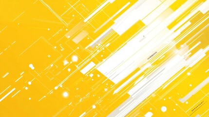 Poster - Dynamic abstract design digital space graphic art bright yellow background futuristic viewpoint creative concept for visual impact