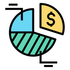 Poster - pie chart vector icon