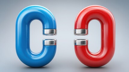 Poster - Two colorful metal letters positioned together representing a -and-trap pattern in financial market trading strategies