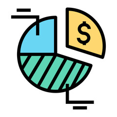 Poster - pie chart vector icon