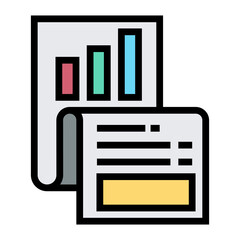 Poster - analytical result vector icon