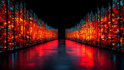 Poster - Futuristic data center interior