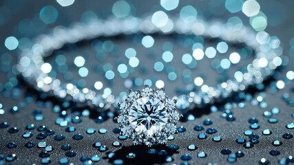 Poster - Explore sparkling beauty with a diamond ring and shimmer in stunning close-up details