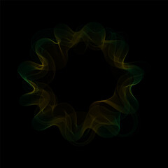 Leinwandbilder - Colorful colored background. Wave circular pattern. Design element. Eps 10