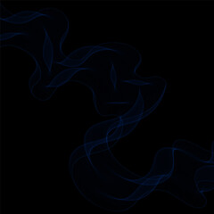 Leinwandbilder - Blue wave on a black background. Abstract vector pattern. Eps 10