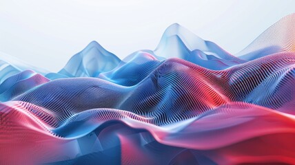 Poster - Swirling picture of red ray and blue light sparkling particles scattered across a space background, create an abstract effect perfect for design that aim to evoke a sense of fantasy and energy. AIG53.