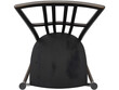 © pippadigs - Overhead view of a dark-stained wooden chair with a unique back design. The chair's simple yet elegant design makes it perfect for any modern home.