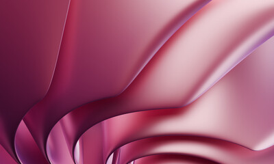Poster - Modern Minimal Magenta Fluid Shapes with Soft Light Effect