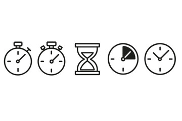 Poster - Different types of clocks and timers illustrating the concept of timekeeping in various forms