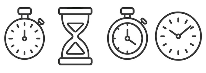Poster - Different types of timekeeping devices illustrate concepts of measurement and time management in various forms