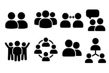 Poster - Various representations of social interactions and connections among people in simple graphic forms