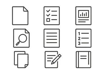 Poster - Various document icons representing different types of paperwork and organizational tools for effective management