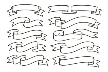 Poster - Decorative empty banners in various shapes and sizes suitable for design projects and creative uses