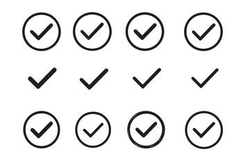 Poster - Simple check mark icons arranged in a grid pattern for use in digital design projects or presentations