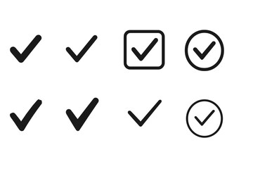 Poster - Variety of checkmark designs suitable for various applications in digital and print media