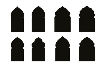 Poster - Unique silhouette designs of architectural arches and domes suitable for creative projects and artistic designs