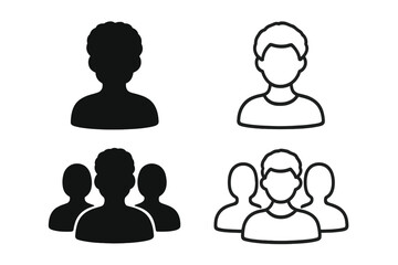 Poster - vector illustrations of diverse people in various styles showcasing community and inclusion in a min