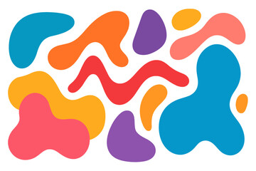 Poster - Colorful abstract shapes in a vibrant, modern design layout for creative projects