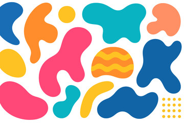 Poster - Colorful abstract shapes create a vibrant pattern ideal for creative design projects