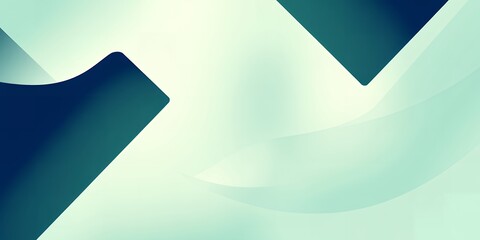 Poster - abstract background with curved shapes and dark teal accents and light teal gradients
