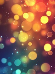 Poster - Abstract backdrop showcasing vibrant bokeh lights in a mesmerizing display of color and luminosity creating a festive and magical atmosphere with a soft dreamy effect