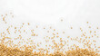 © Fonlinepix - A scattering of golden barley grains on a smooth white surface, highlighting their natural beauty and wholesome texture.
