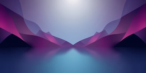 Poster - abstract background with flowing magenta and blue waves and a bright gradient backdrop