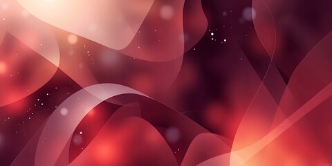 Poster - abstract background with red and white flowing shapes and bokeh lights for presentation