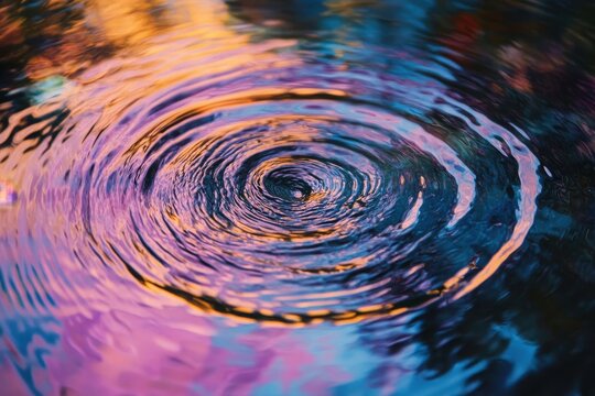 Pastel ripple spins hazy thread on the background