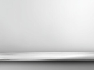 Aufkleber - Elegant minimalist studio backdrop featuring a sleek white wooden table against a soft gradient wall creating a serene and versatile setting for product display