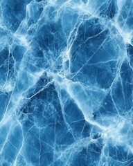 Poster - Captivating blue marble texture background with intricate veining creating a luxurious and elegant feel perfect for sophisticated design projects and artistic endeavors