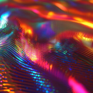 Background reveals glowing shimmer of prism ripple push