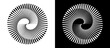 © Mykola Mazuryk - Spiral with lines as dynamic abstract vector background or logo or icon. Yin and Yang symbol. Black spiral on white background and white spiral on black background.