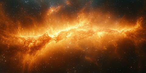Wall Mural - stunning view of a glowing nebula captured in deep space during the late evening hours