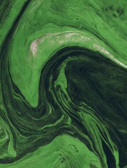 Aufkleber - Abstract Green Marble Texture Background with Swirling Patterns and Organic Feel for Creative Design Projects and Artistic Visuals