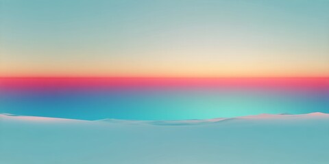 Wall Mural - Mesmerizing pastel sunset with gradient sky and calm ocean horizon