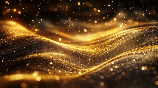 Background reveals dreamy motion of shimmer ripple curve