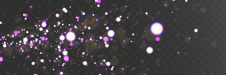 Aufkleber - Abstract magical glowing bokeh lights on dark background with sparkles, soft blurry fantasy effect, elegant festive backdrop.
