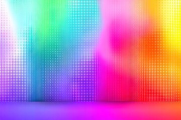 Poster - a colorful background with white snowflakes