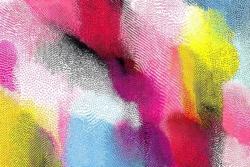 Poster - a colorful background with white snowflakes