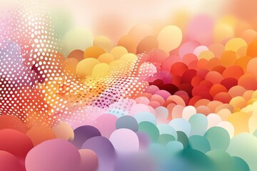 Aufkleber - A colorful background with white snowflakes