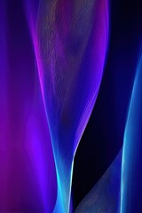 Aufkleber - Abstract wave pattern with vibrant gradient of purple blue and gold colors on dark background for modern design