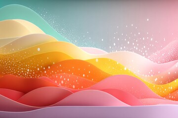 Aufkleber - A colorful background with white snowflakes