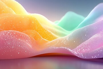 Aufkleber - A colorful background with white snowflakes