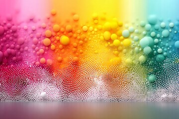 Aufkleber - A colorful background with white snowflakes