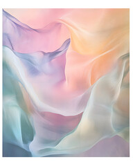 Poster - pastel dream: soft, flowing pastel fabrics swirl and blend in an ethereal display of color and textu